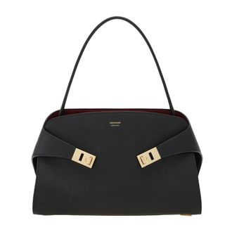 Ferragamo Leather Top Handle Bag - female - Ferragamo - Handbags - Black - ONE SIZE - Bags