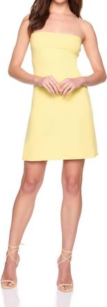Susana Monaco Tube Flare Dress In Lemon Zest
