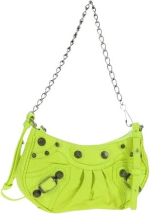 Balenciaga Pre-owned Vintage Schoudertas - Dames - Vintage Schoudertas - Groen - ONE Size - Leer - Vintage