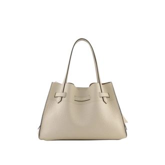 Pourchet Tassen, Dames, Beige, ONE Size, Leer, Blossom MM Handtas
