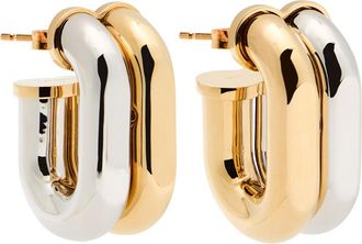 Paco Rabanne XL Link Two-tone Hoop Earrings - Gold - One Size