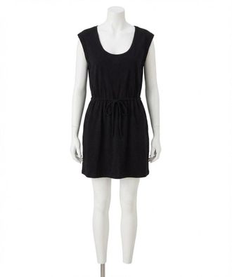 Z Supply Dayshift Denim Mini Dress In Black