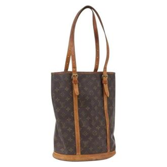 Louis Vuitton Pre-owned Bucket Bags, female, Brown, Size: ONE SIZE Pre-owned Canvas Bucket Bag