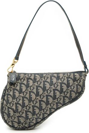 Dior Borsa a spalla Diorissimo Saddle mini in tela 2002 - Blu