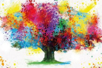 Reinders Deco-Panel »Coloured Tree« Baum Baumbilder