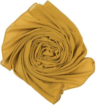 World of Shawls Elegant Chiffon Scarf Wrap Wedding Bridal Party Occasion Prom - 28 Colours (Mustard)