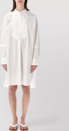 STUDIO NICHOLSON smoking shirt dress collar cuff detail