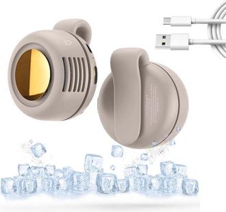 OEM Mini Ventilador, Ventilador Usb Recargable, Ventilador Port&aacute;til Con Clip, Ventiladores Silenciosos Sin Aspas Recargables Usb, Ajustable, Verde