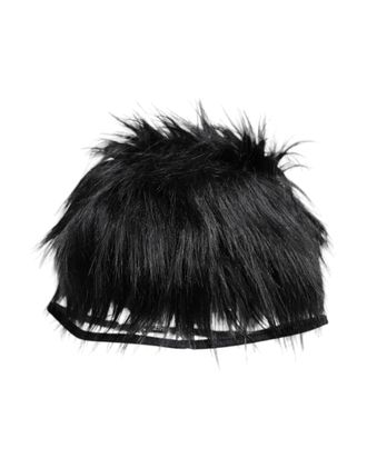 Dolce & Gabbana Womens Black Faux Fur Bucket Hat