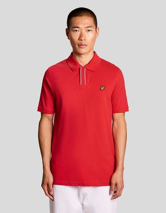 Lyle & Scott Lyle And Scott Mens Placket Tipped Polo Shirt - Red - Size: 34