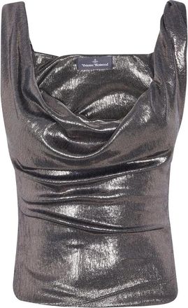 Vivienne Westwood Anna Top - Dames - Tops zonder mouwen - Bruin - S - Polyester - Tops