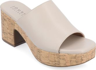 Journee Collection Astter Platform Sandal in Grey at Nordstrom Rack, Size 8.5