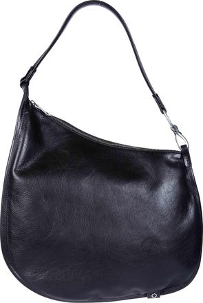 Orciani Crescent Smooth Leather Shoulder Bag