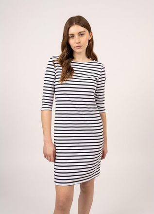 Saint James PROPRIANO - UV Fabric Striped Dress in White/navy at Nordstrom, Size 12 Eu