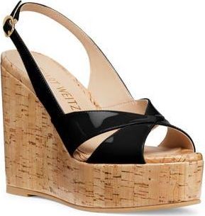 Stuart Weitzman Carmen Wedge Sandal in Black at Nordstrom Rack, Size 6.5