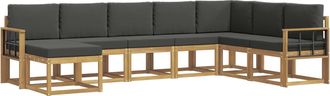 vidaXL Conjunto De Sof&aacute;s De Exterior 8 Uds. Blanco Y Antracita Vidaxl