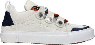 Marcelo Burlon Mens Runner Id Sneakers - Ivory Leather - Size EU 41