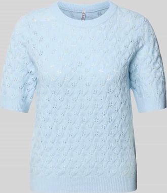Pieces Regular Fit Pullover mit Woll-Anteil Modell LELOU in Hellblau, Gr&ouml;&szlig;e XL