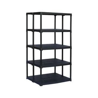 Dmora Armadio Da Esterno Aurelian, Scaffale Outdoor, Armadio Balcone Multiuso, Armadietto Da Esterno, 100% Made In Italy, Antracite, 90x78h176 Cm - Dmora