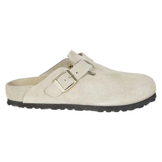 Birkenstock Boston Exquisite Narrow Fit - Dames - Slip ons - Beige - 40 EU - Leer - Schoenen