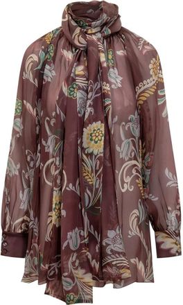 Etro Zijden Blouse met Paisleyprint - Dames - Blouses - Veelkleurig - XS - Overhemden