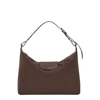 Longchamp Shoulder Bag Le Pliage Xtra With Snap Closure Brown Leather For Women