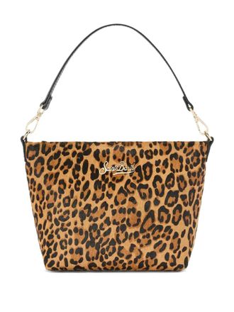MC2 Saint Barth leopard-pattern logo-plaque tote bag - Brown