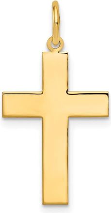Diamond2Deal 14k Yellow Gold Polished Cross Pendant