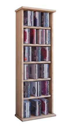 ebuy24 Ebuy24 - Estante De Cd Vcm Madera Estante De Cd Con Espacio Para 150 Cd O 65 Dvd O 36 V&iacute;deos Dimensiones: Al. 92 X An. 31 X T. 18 Cm Estante De Dvd El