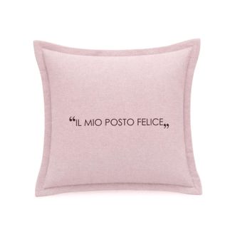 KASANOVA Cuscino divano 45x45 cm scritta Quotes malva