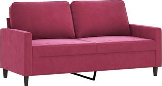 vidaXL Sofá de 2 plazas de terciopelo rojo tinto 140 cm Vidaxl