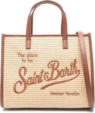 MC2 Saint Barth midi Vivian tote bag - women - Polyester/Calf Leather/Polypropylene - OS - Neutrals