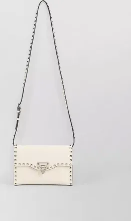 Valentino Garavani rockstud spike small leather clutch bag