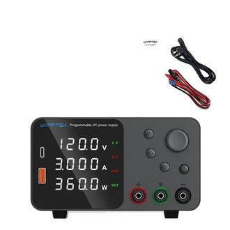 OEM Fuente De Alimentaci&oacute;n De Cc, Voltaje Y Corriente Ajustables, Caracter&iacute;sticas De Alta Seguridad, Tps1203 Negra