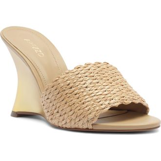 Arezzo Renata Wedge Sandal in Palha at Nordstrom, Size 6.5