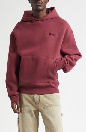 Amiri Oversize Logo Embroidered Hoodie in Aged Port at Nordstrom, Size Xxx-Large