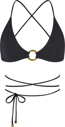 Nomad Tribe Black Myrina Bikini Top Size XS