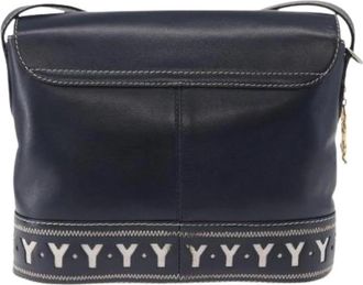 Saint Laurent Pre-owned Vintage Schoudertas - Dames - Vintage Schoudertas - Blauw - ONE Size - Leer - Vintage