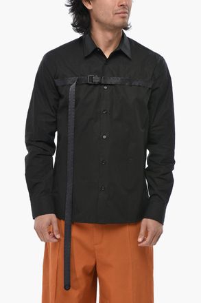 Off-white Camicia in Popeline BUCKLEUP con Fibbia Off-White