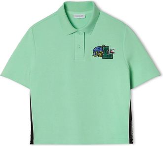 Lacoste Womens Fit Polo Shirt in Green - Size 10 UK