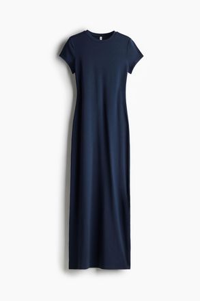 H&M Bodycon-Kleid aus Jersey - Marineblau