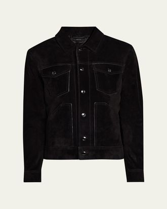 Tom Ford Mens Cashmere Suede Jacket