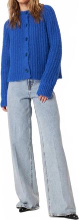John & Jenn Benny Electric Cardigan Top In Cobalt Blue