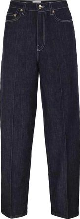 Fabiana Filippi Denim Broek met Hoge Taille en Wijde Pijpen - Dames - Regular Fit Jeans - Blauw - XS - Denim - Jeans
