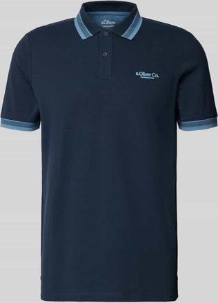 s.Oliver Red Label Regular Fit Poloshirt aus Baumwoll-Mix in Marine, Gr&ouml;&szlig;e XXL
