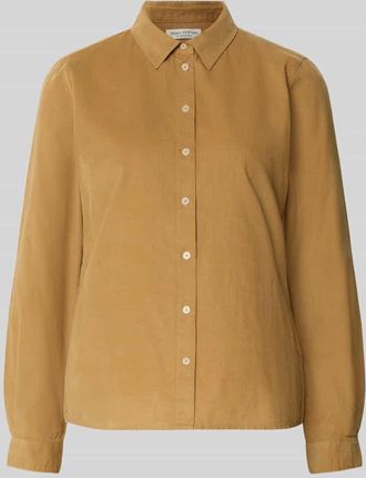 Marc O'Polo Regular Fit Hemdbluse aus Baumwoll-Lyocell-Mix in Sand, Größe 34