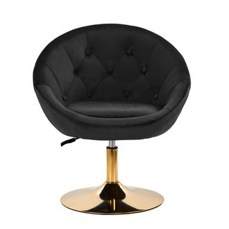 OEM Sill&oacute;n Giratorio 4rico Qs-bl12g De Terciopelo Negro