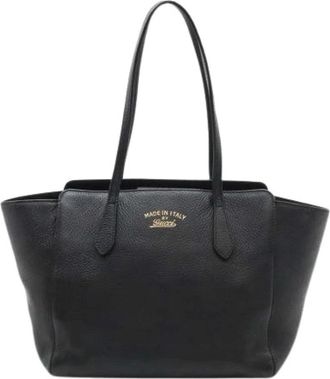 Gucci Pre-owned Vintage Tote Bag - Dames - Vintage Shopper - Zwart - ONE Size - Leer - Vintage