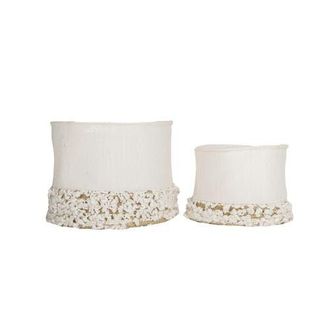 Foreside Home And Garden Set of 2 Hand Woven Boucle Bins White at Nordstrom