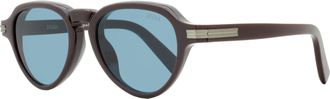 Ermenegildo Zegna Mens Acetate Pilot Sunglasses EZ0252 48V Violet Must 51mm
